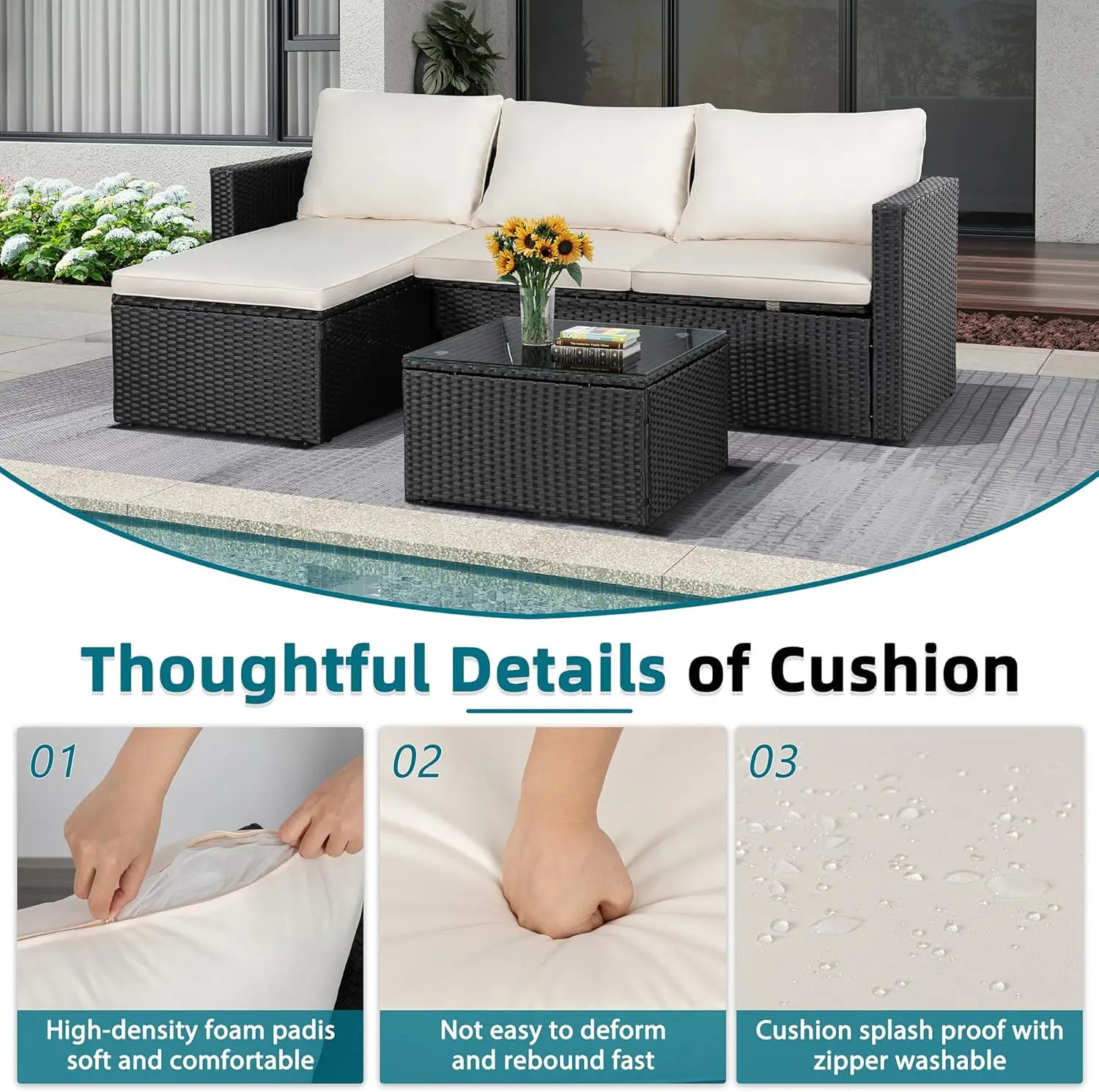 3-Piece Patio Furniture Set