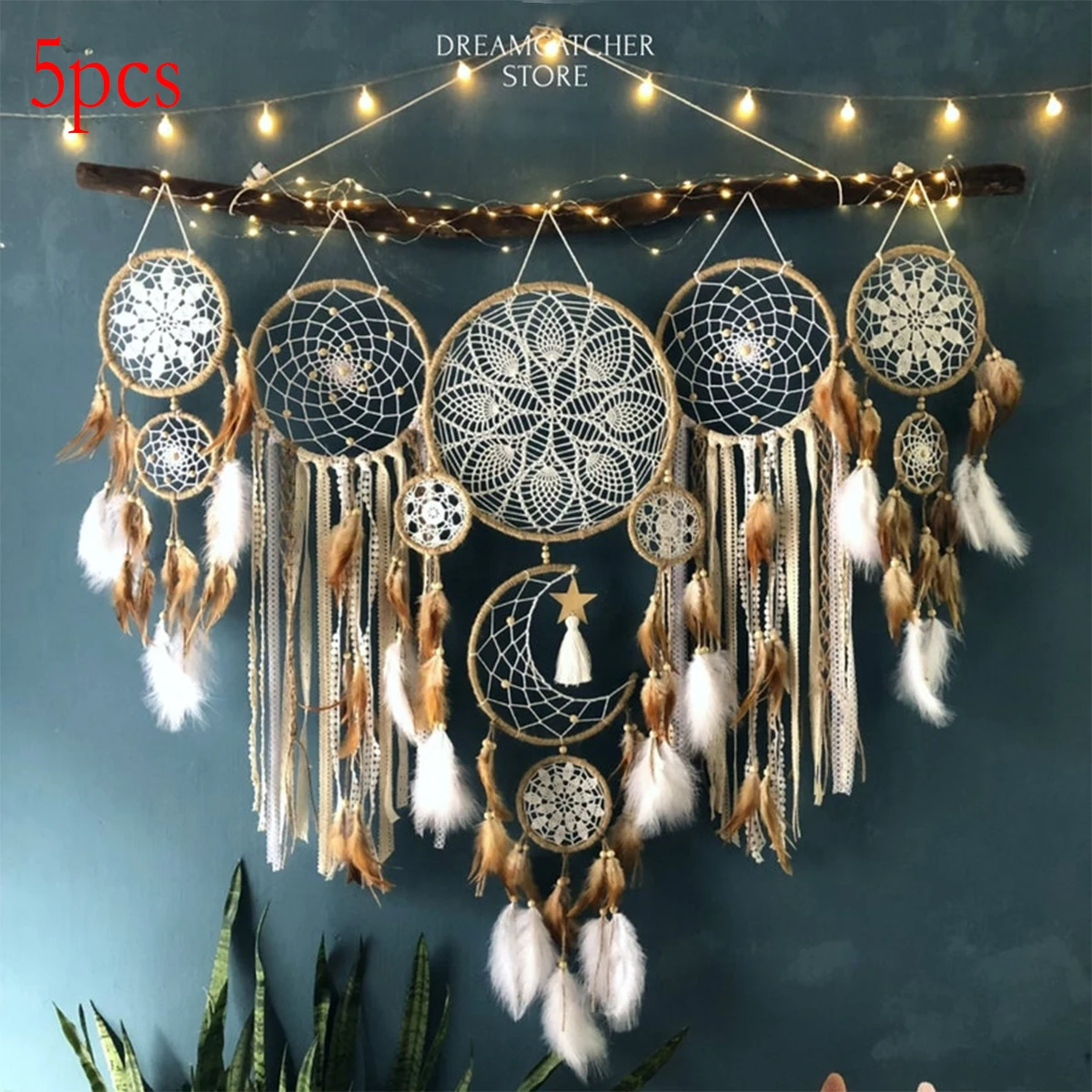 Boho Moon Dream Catcher Set 2