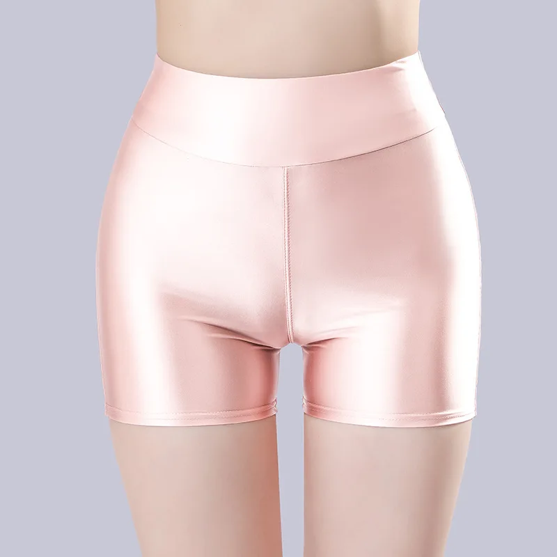 Sexy Women Leggings Shorts Bondage Seamless Slip Shiny Sissy Exotic Pants Lingerie Elastic Hotpants Party Nightwear 2XL
