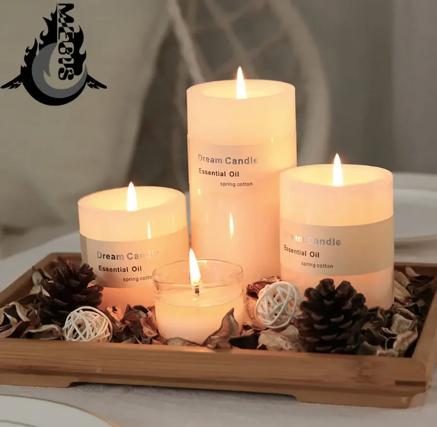 WholesaleWeddingWhiteCandlesDecorativeAromaticCandlesDining