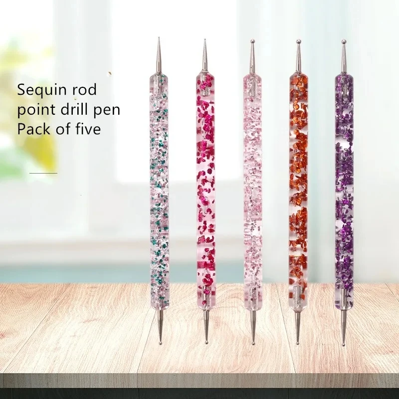 【Hot 】Nail Art Brush, Nail brush Nail Art with nail liner brush and nail dot pencil for home use and professional art