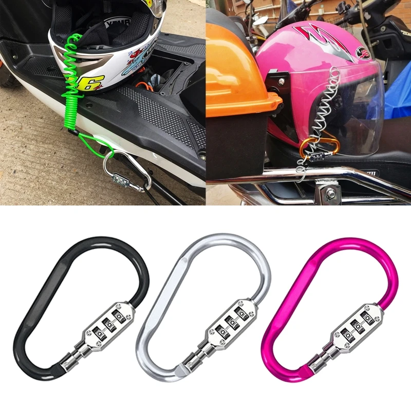 

Baggage Doors Carabiner Padlock 3 Dial Digit Password Lock Resettable Anti-theft