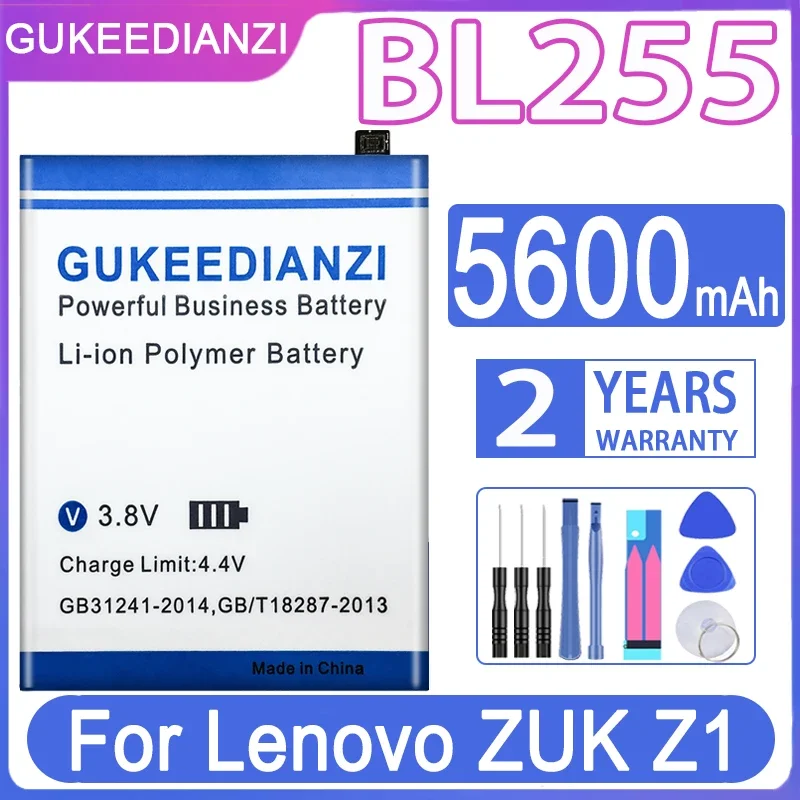 

GUKEEDIANZI Replacement Battery BL255 5600mAh For Lenovo ZUK Z1