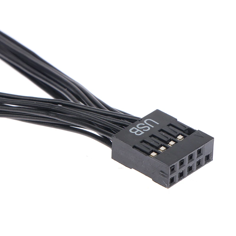 Computer Motherboard USB Extension Cable 9 Pin 1 Female to 2 Male Y Splitter