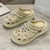 Women Clogs 2025 New Arrival Soft EVA Thick Platform Slippers Comfortable Garden Shoes Exquisite Fashion Girls Beach Sandals 3