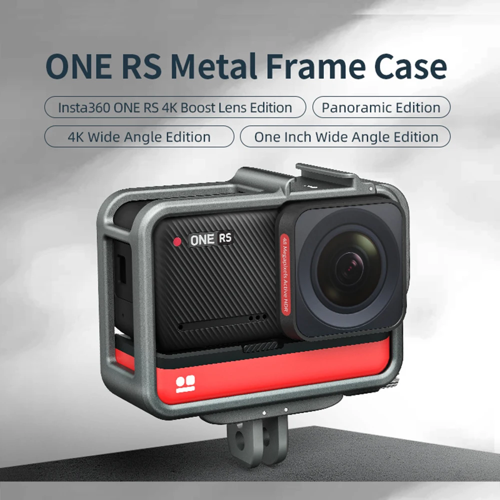 Per Insta360 One Rs Action Camera Frame Insta 360 One Rs Metal Rabbit Cage Cold Shoe Telaio Di Protezione Esteso