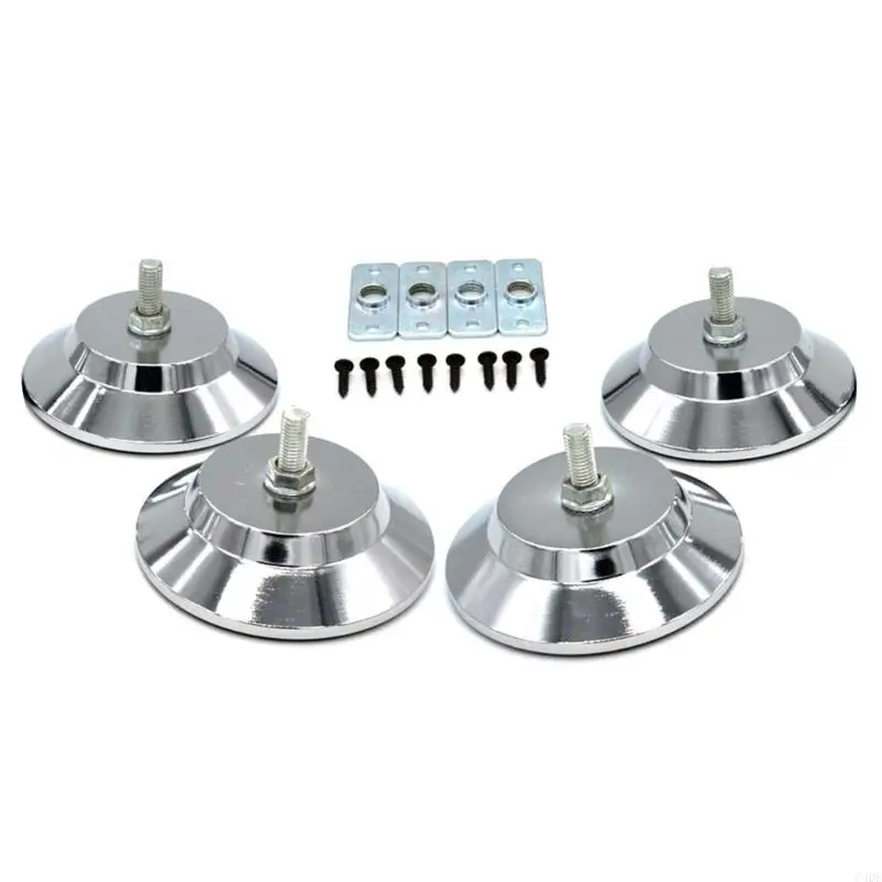 C4DE 4Pcs Metal Billiard Table Leg Levelers Adjustable Billiard Table Feet Height Raisers Feet Easily to Install