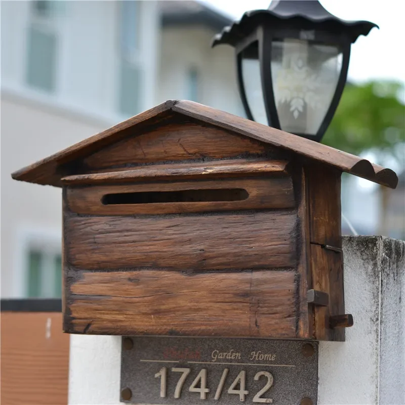 Mailbox villa wall hanging mailbox creative vintage wind electricity bill water bill box waterproof creativity