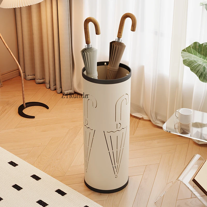 Household umbrella stand Cream wind metal umbrella bucket B & B store Umbrella shelf