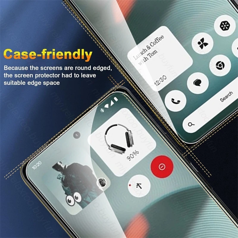 Premium Tempered Glass Case with 9H Screen Protector Film - 4-Pack