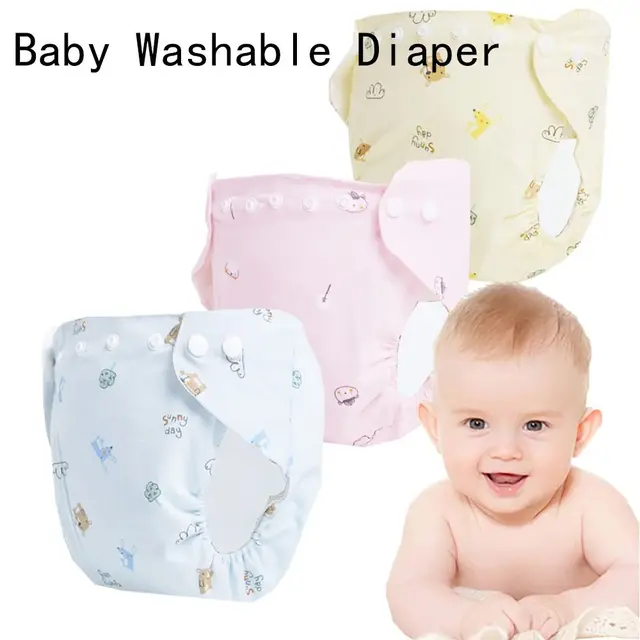 Waterproof S M L Baby Washable Diaper with Buckles 3-14kg Reusable Nappy 0-18 Months Leakproof Cloth Diapers Newborn Kids - Image 5