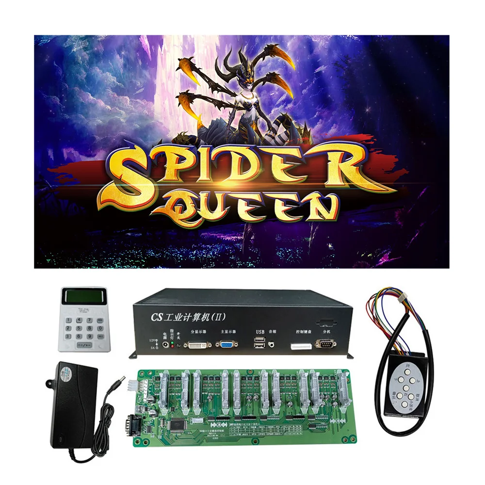 Popular 4/6/8/10 Players Spider Queen Fish Hunter Arcade Shooting Game Machine Host Accessories