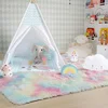 Fluffy Rainbow Rugs for Girls Bedroom Soft Shag Carpets for Teen Girls Kids Baby Room Nursery Playroom Cute Room Decor Area Rug 3