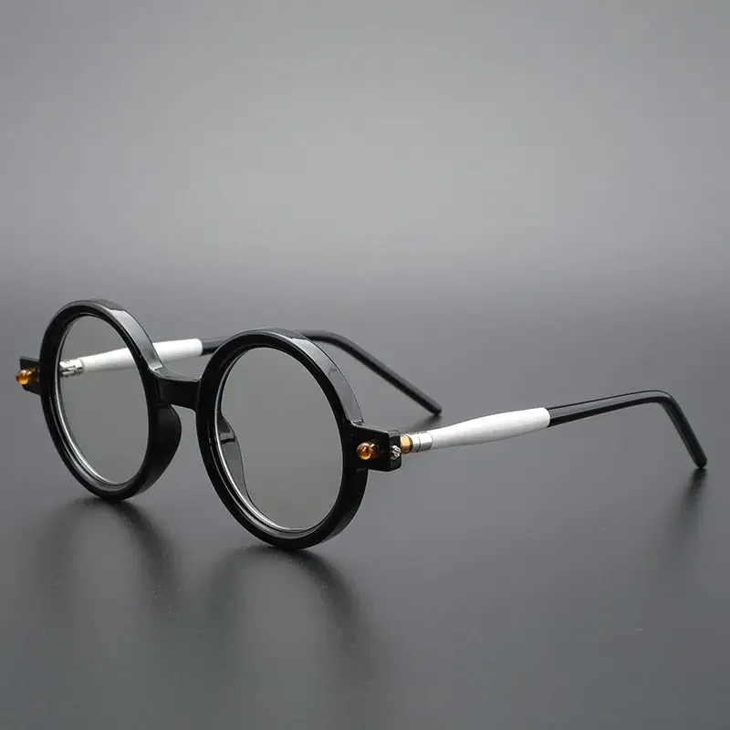 Coarse Framed Reading Glasses For Men And Women Big Framework Artistic Retro Large Round Frame Anti Blue Light Glasses 2