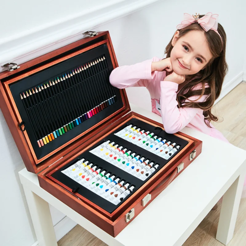 174pc Paintbrush Crayon Art Painting Set Children's School Supplies