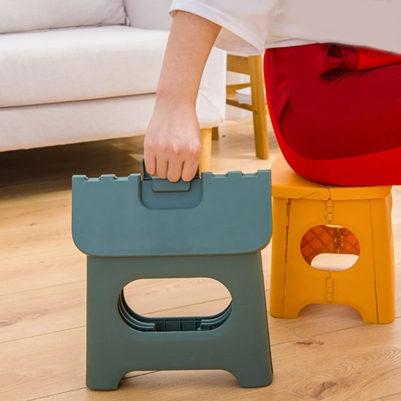 Portable Plastic Folding Stool Multi-Purpose Children Stool Stepstool Outdoor 4