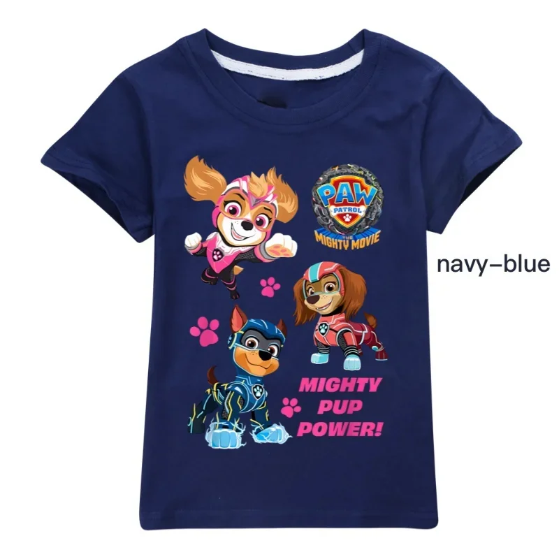 thumbnail image 1 of Camiseta de la Patrulla Canina para niños, camiseta de verano con dibujos animados de Anime, patrón canino de la patrulla, 100% de algodón con cuello redondo, manga corta, regalo para niño y niña, 1 of 4