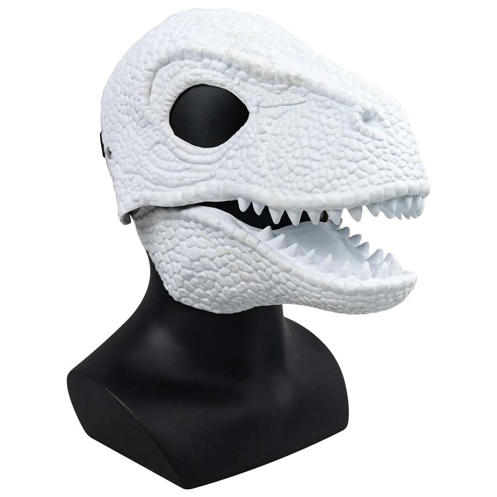 Latex Realistic Dinosaur Appearance Cosplay Party Or Halloween Easy And Safe To Wear Dino Mask Bilateral blue