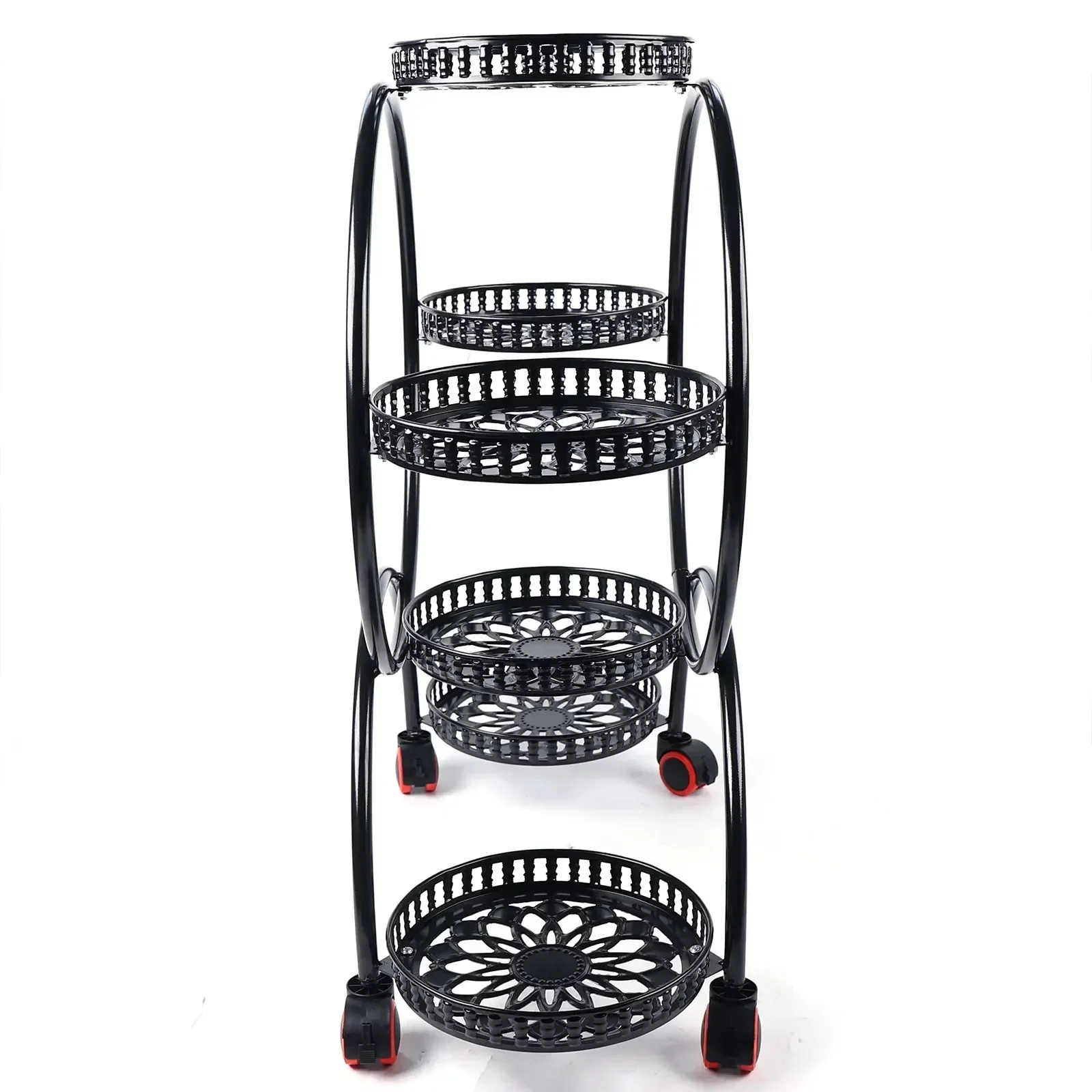 4 Tier Rolling Plant Stand 6