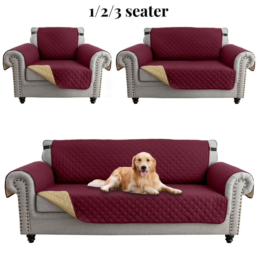 Chair Cover Sofa Cover Furniture Cover 1 pc Waterproof Sofa Cover Quilted Anti-wear for Dog Pet Kids Recliner Armchair 1/2/3/4 Seater Protect