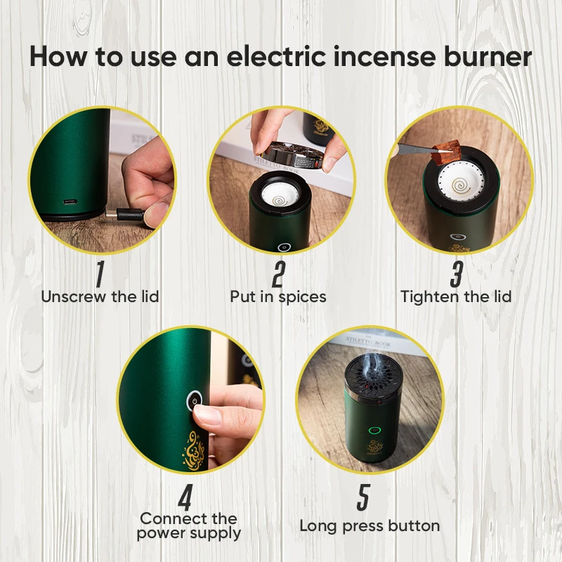 NAMSTE-Automático Início queimador de incenso elétrico, Aromatic