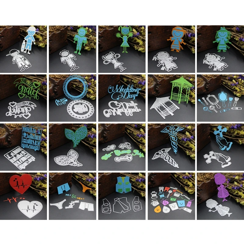 

Металлическая стальная резка, тиснение, набор трафаретов для DIY альбома, бумажная карточка, ремесло