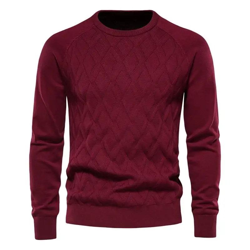 Men's Sweater 2023 Autumn And Winter New Slim-Fit Bottom Sweater Casual Large Size Knitted Top