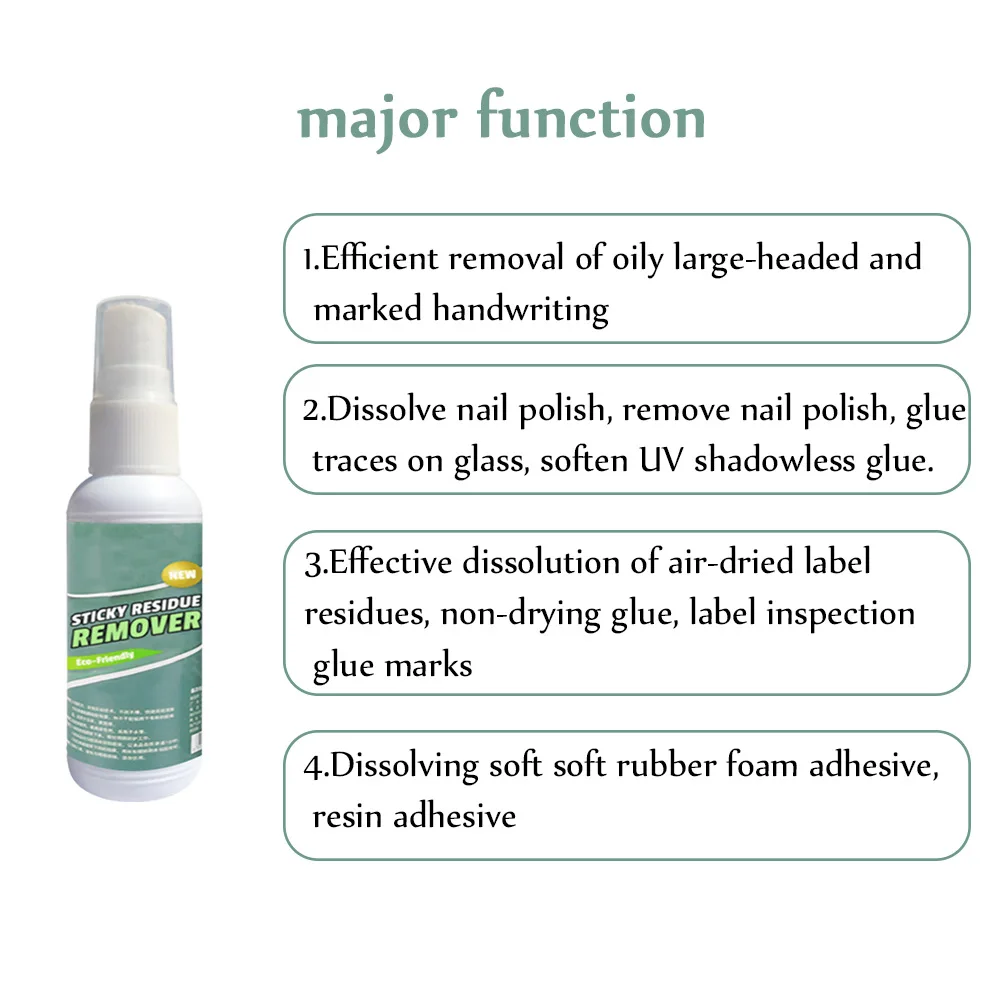 Sticker Remover Sticky Residue Remover Wall Sticker Glue Removal Car Glass Label Cleaner Adhesive Glue Spray