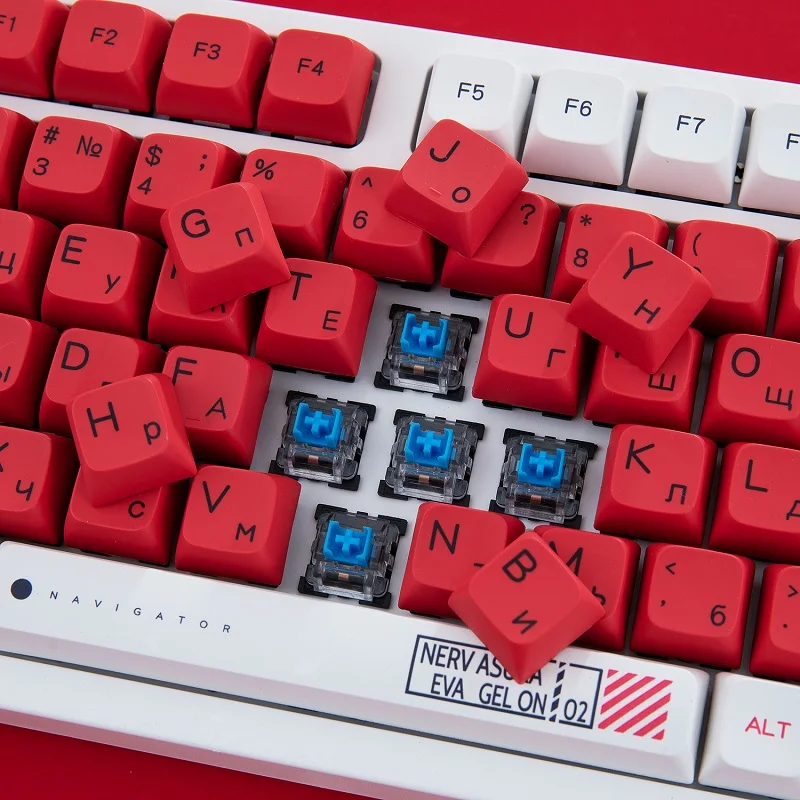 Maimooo-keycap Layout Russo para Teclado Mecânico Perfil Xda Teclas Pbt Sublimação de Corante Cereja mx 108 104 87 96 96 Chaves - Imagem 5