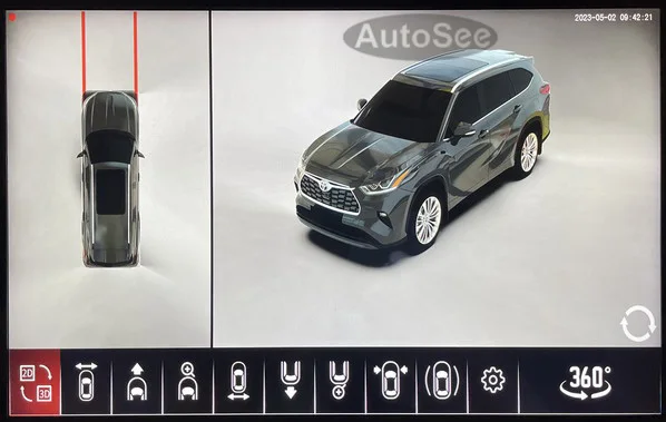 2015- for Toyota Highlander car 360 degree camera Bird eye 3D panoramic view surround rear side mirror cam parking reverse