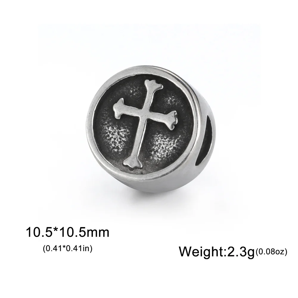 Set of 5 Vintage-Style Stainless Steel Charms