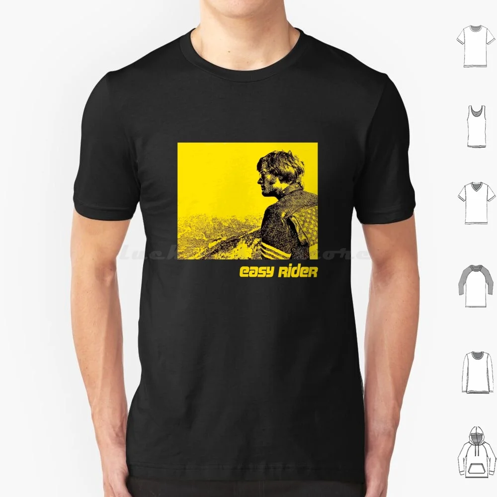 Easy Rider # Coda T Shirt 6Xl Cotton Cool Tee Easy Rider Peter Festa Di Ritorno Controcultura Cool Original Stylish Yellow