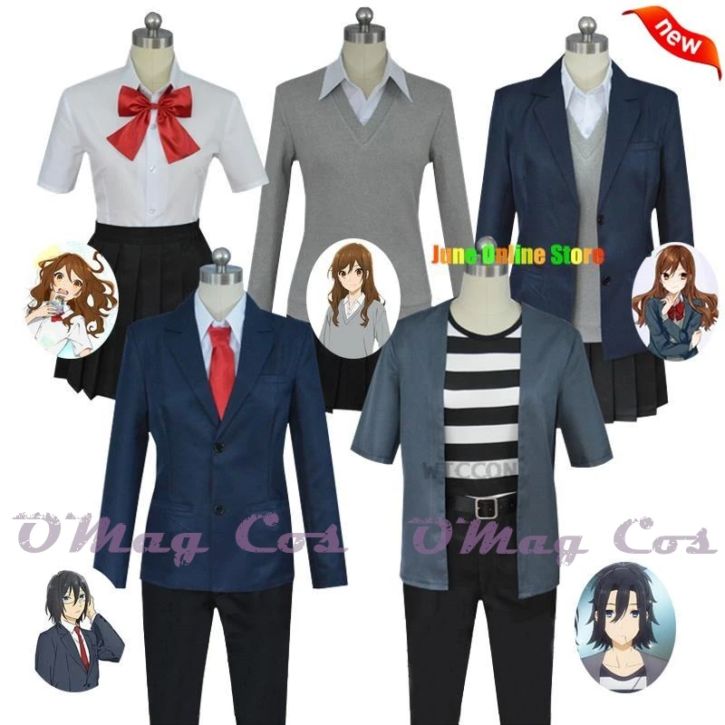 

Hori san to Miyamura kun Hori Kyoko Anime Cosplay Costume horimiya Miyamura Izumi Costume Wig Shoes Halloween Sweet Couple Suit