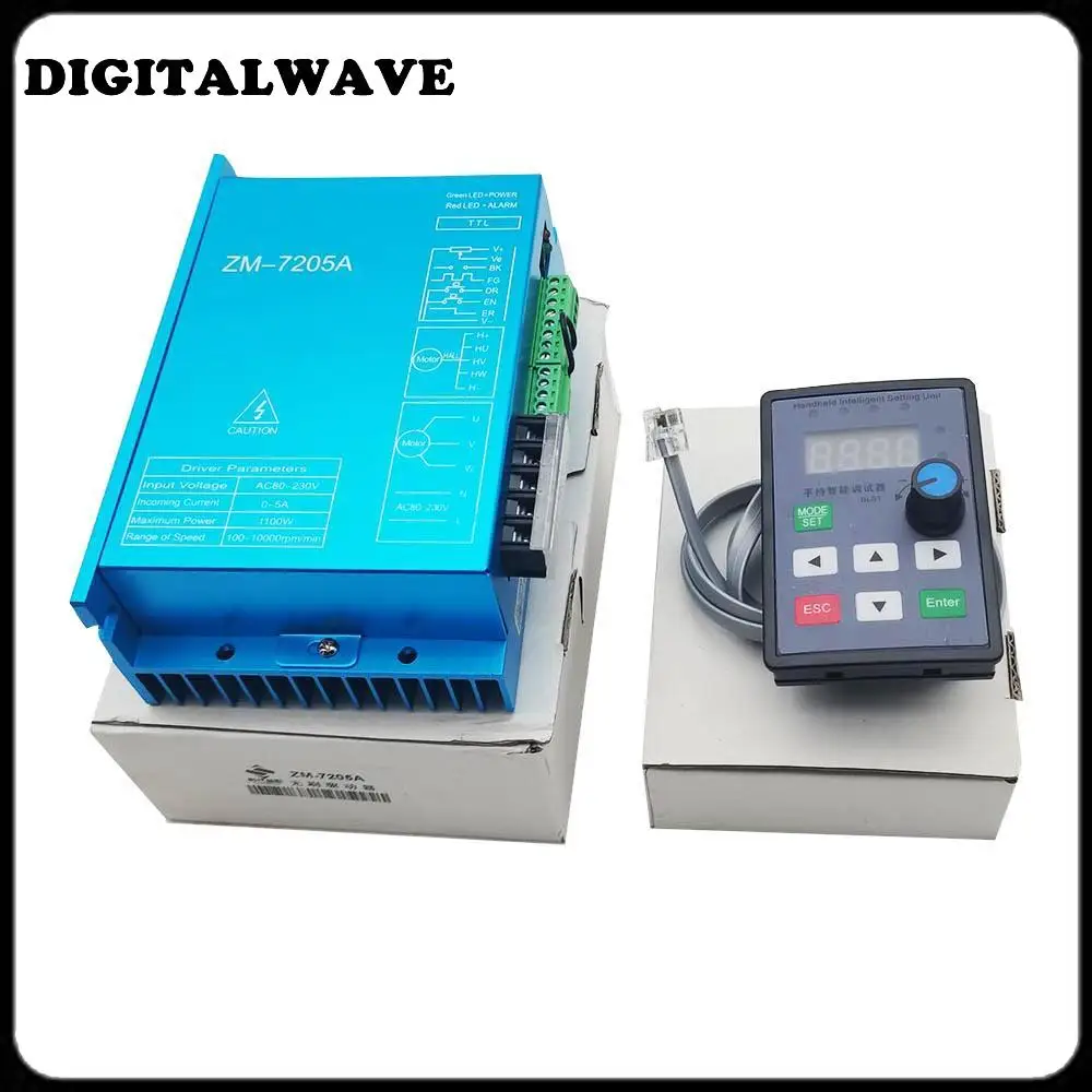 310V High Voltage High Power DC Brushless Motor Driver 220V AC Max. 5A 1100W BLDC With Handheld Intelligent Setting Unit ZM-7205
