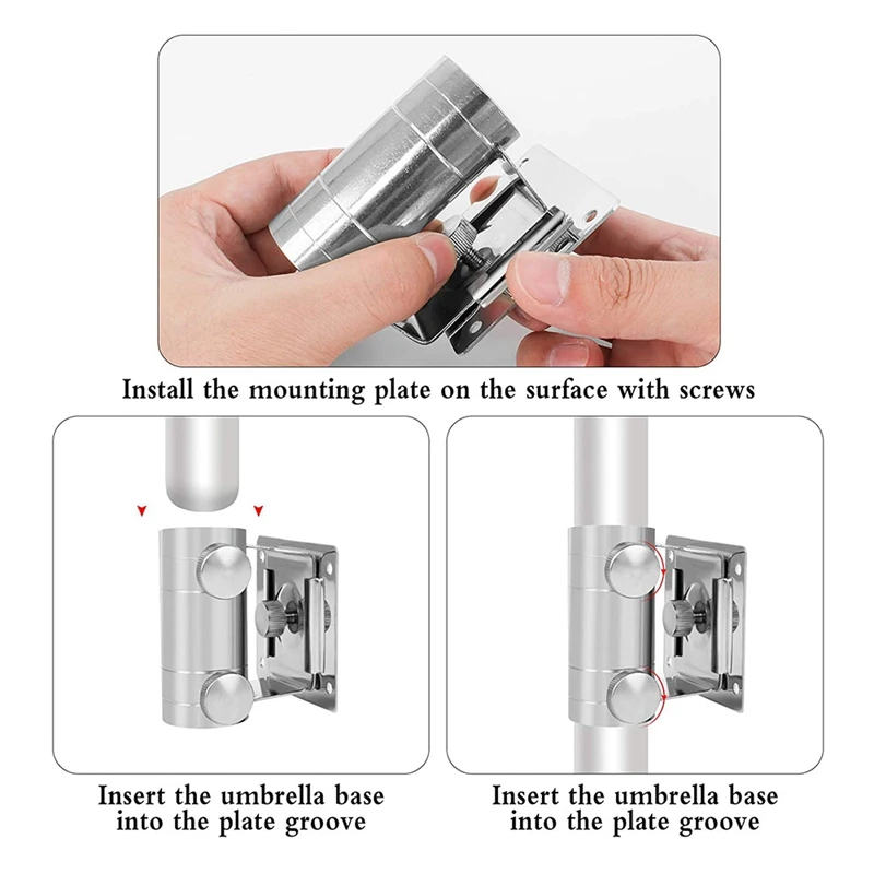Parasol Balcony Bracket Umbrella Holder Umbrella Bracket Stainless Steel Fishing Case Adjustable Umbrella Stand Wall Mounted Fishing Box