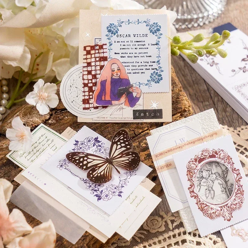 

20Pcs Notes transparentpap Sticky Embossed Base Paper Scrapbooking waterproof material Journal School stationery 172*78mm