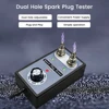Adjustable Dual Hole Sparking Plug Tester Spark Tester Diagnostic Tool for Car Motorcycle Ignition Coil Checker Spark Detector 1