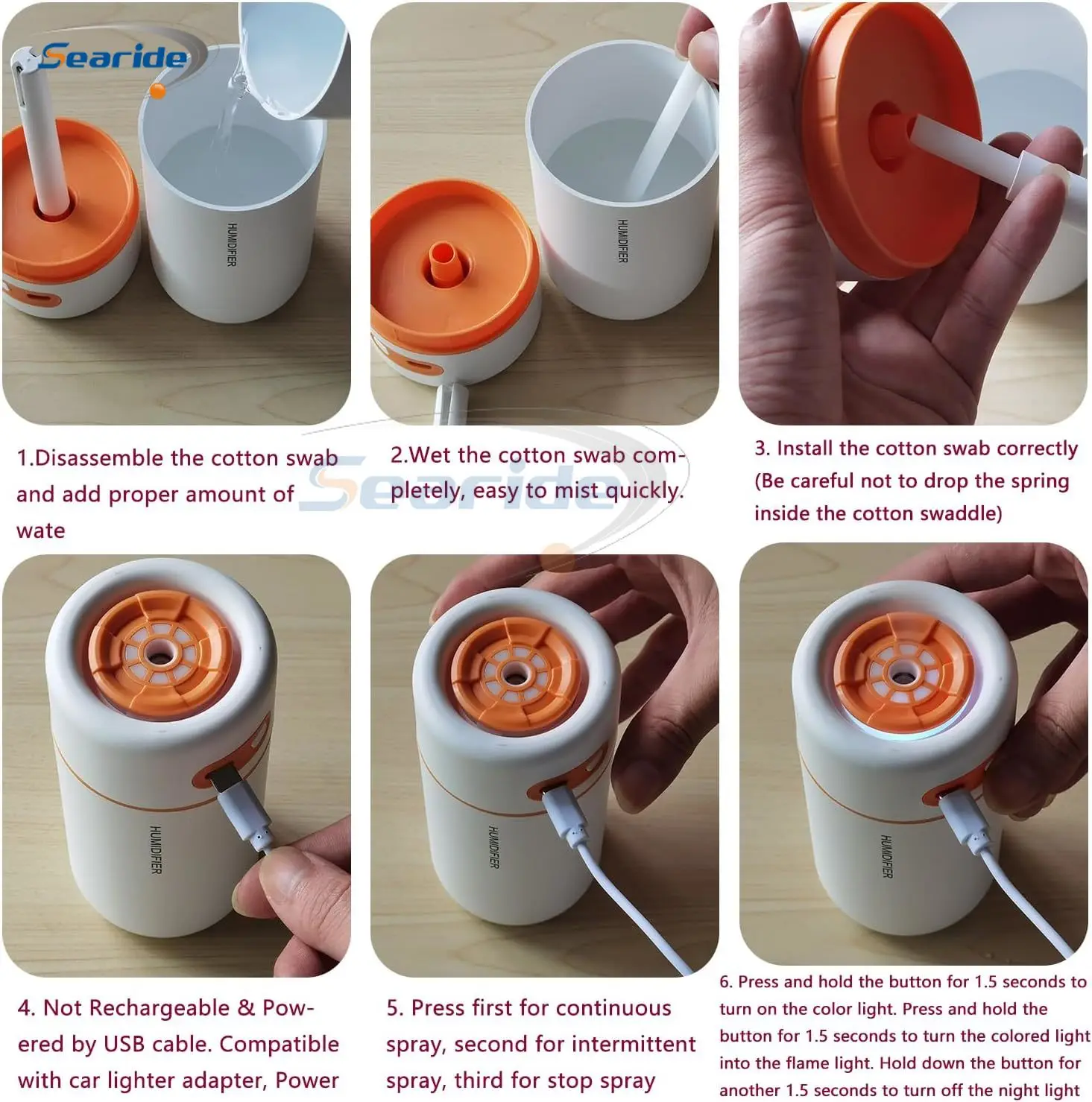 Mini Air Humidifier USB Electric Aroma Essential Oil Diffuser Purifier Aromatherapy Mist Maker Color Lights For Car Home Bedroom 4