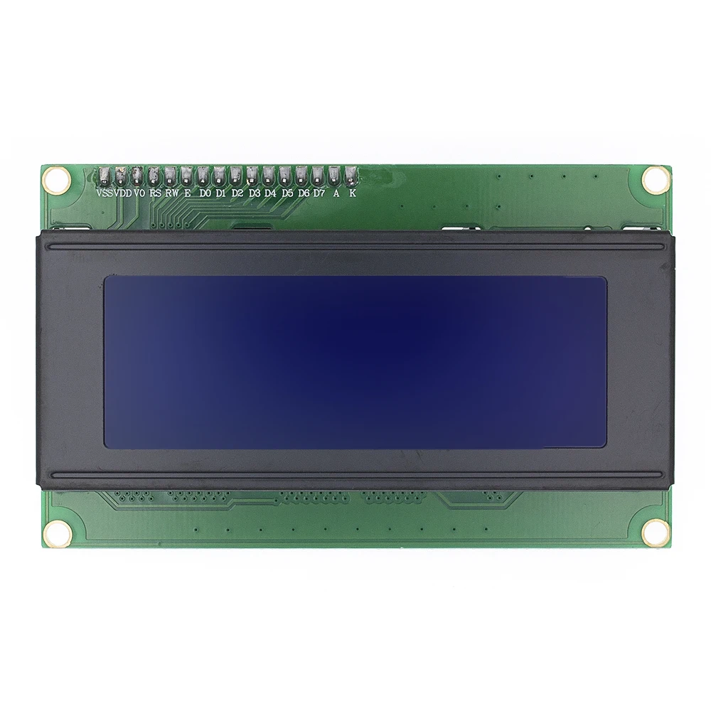 20x4 Blue Green Character LCD Screen with I2C Serial Interface Adapter Module