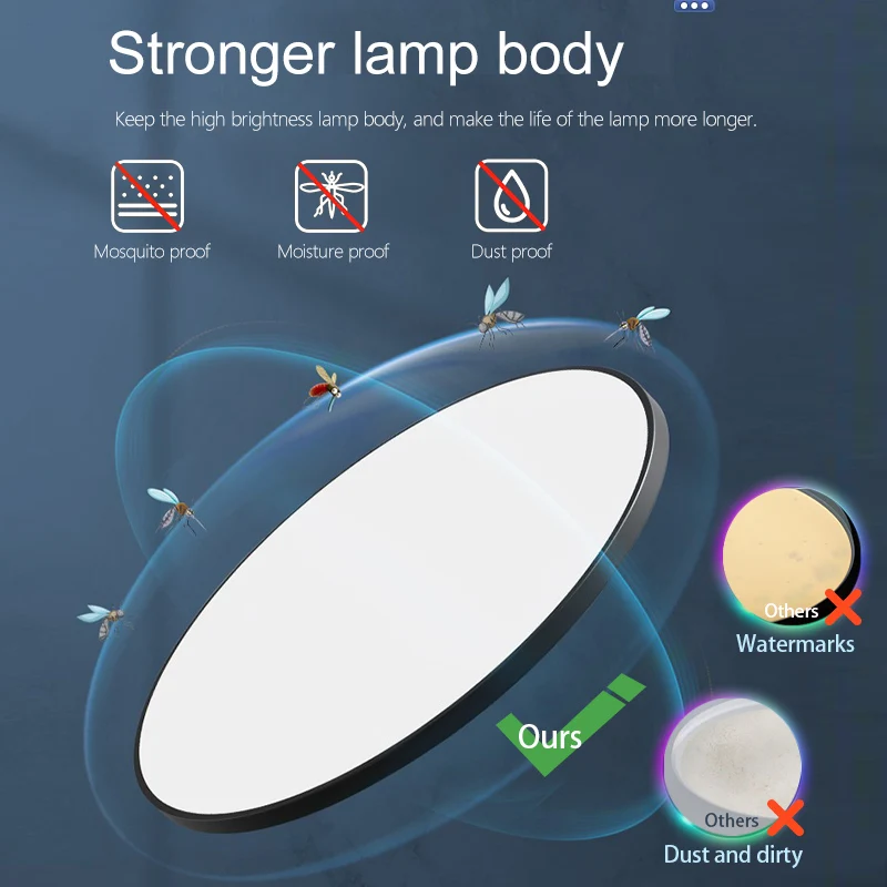 MANVIV Smart Ceiling Lamp 36W 50W for Room Bedroom Modern Led Ceiling Lamp Dimmable with Remote Control for Bathroom Kitchen