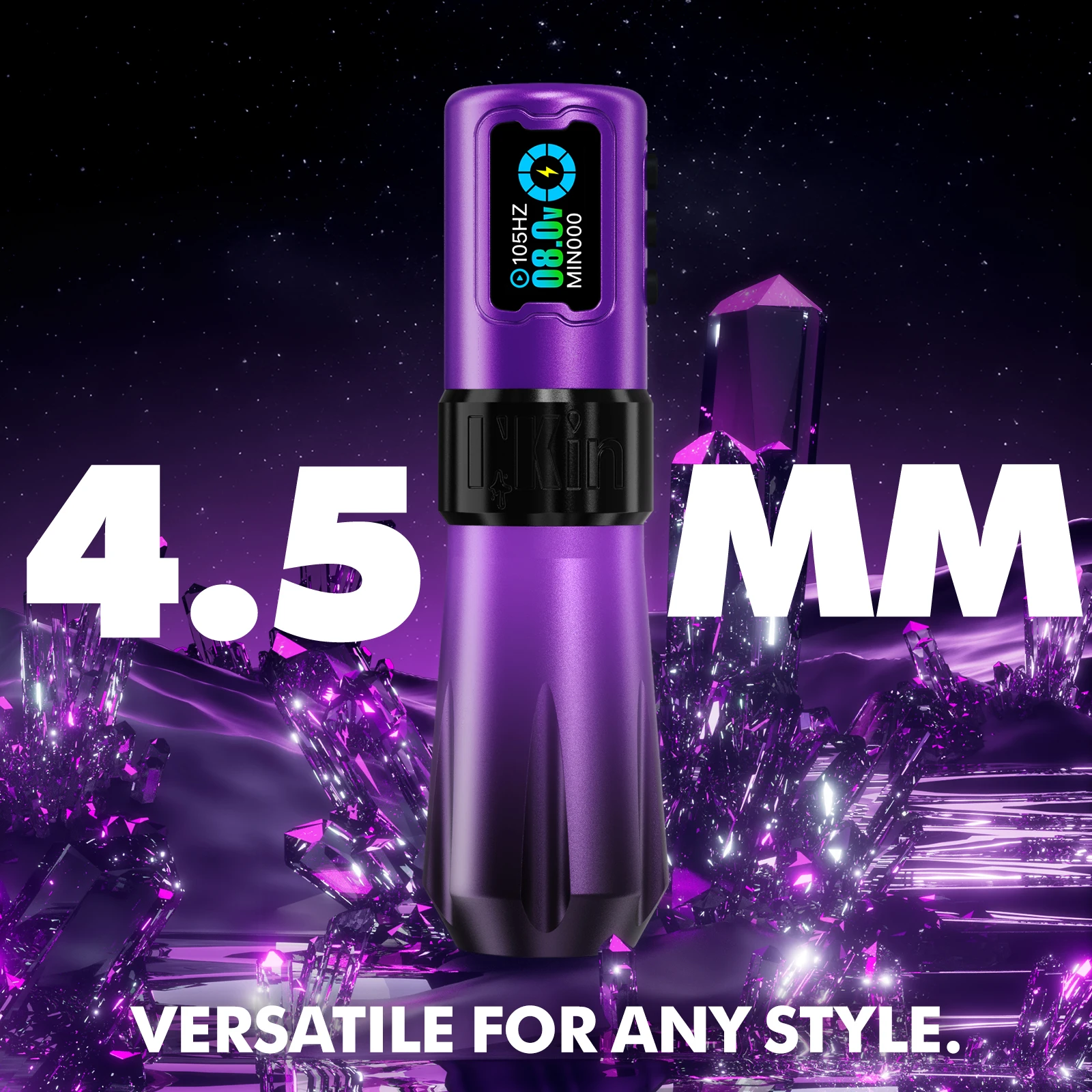 ワイヤレスグリップ付きタトゥーマシンペン,4.5mmストローク