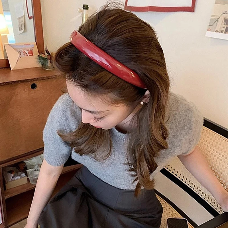 

Retro Minimalist Leather Headband For Woman Fashion Temperament Hair Hoop Wash Face Hair Band Female Party Hair Accessories Gift