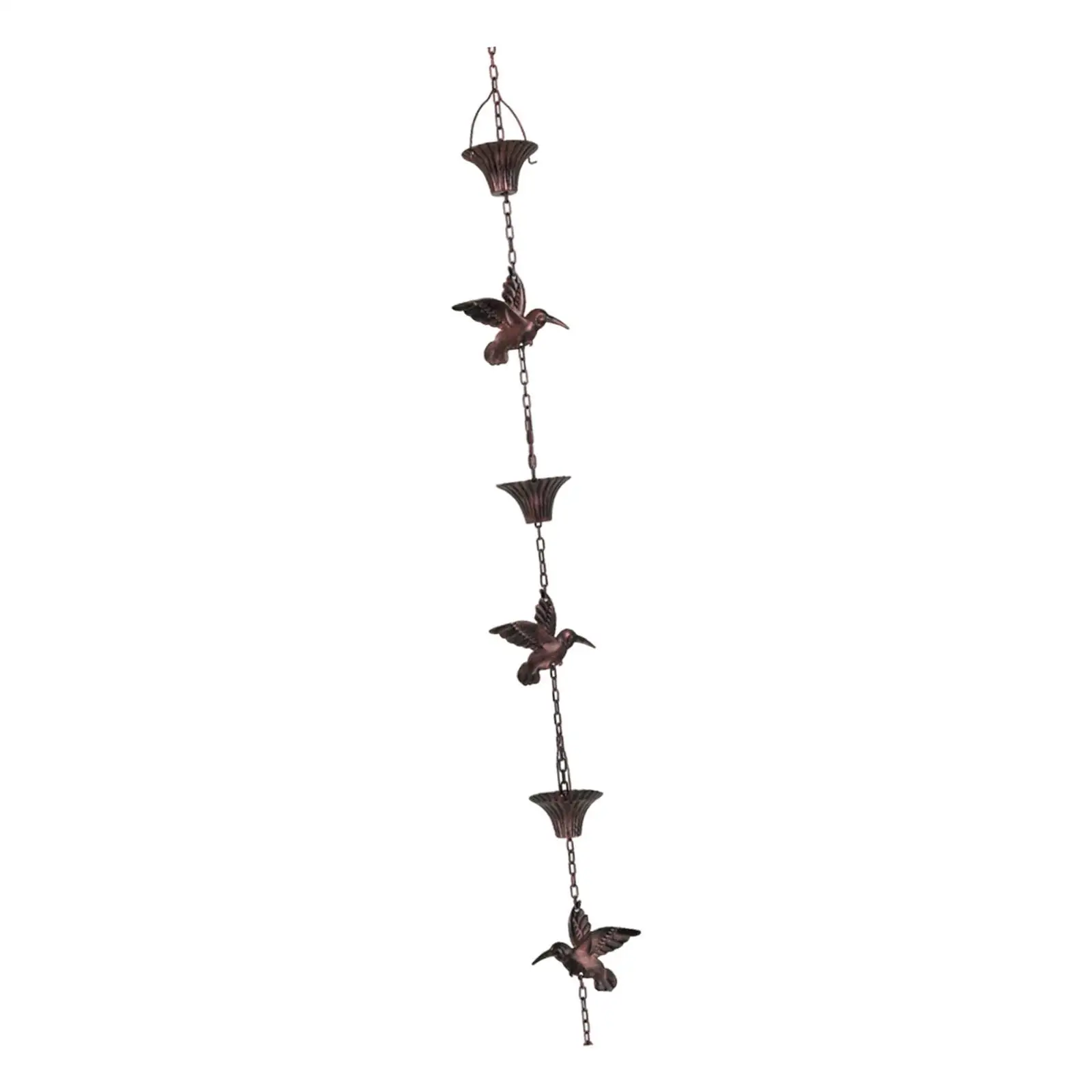 Rain Chain Functional Simple Suspension Mounting Stainless Steel Catcher Chain for Villas House Outside Rainwater Eaves Drainage