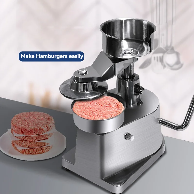 Kitchen Tool Manual Hamburger Press 100/130/150mm Stainless Steel Hamburger Presser Machine with 500pcs Burger Paper