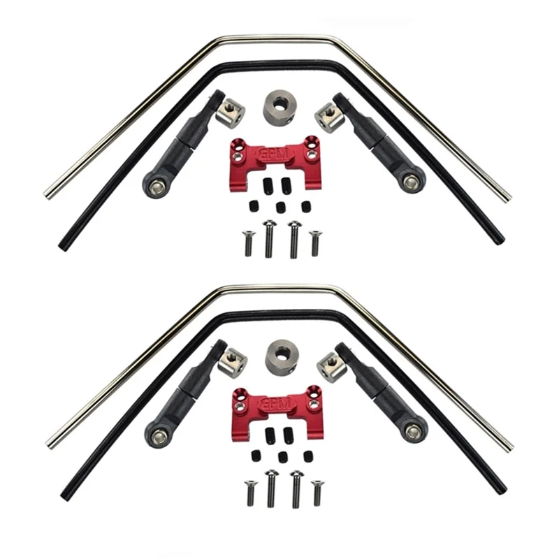 

Metal Front and Rear Sway Bar Set for 1/8 Traxxas Sledge RC Car Upgrade Parts Spare Accessories,Red