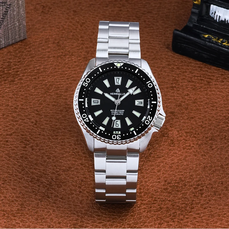 Heimdallr H6 Dive Watch NH35A Automatic Movement Ceramic Bezel Sapphire Glass C3 Luminous 200M Waterproof New Mens Watches