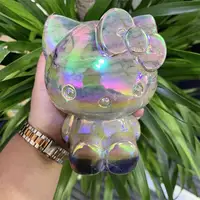 Natural Aura Quartz Cartoon Cat Carving Statue Chakra Reiki Healing Fengshui For Home Decoration Gift 1pcs 1