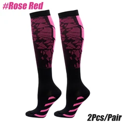 Unisex Compression Calf Support Socks - Enhanced Circulation for Sports and Everyday Wear (Rose Red)