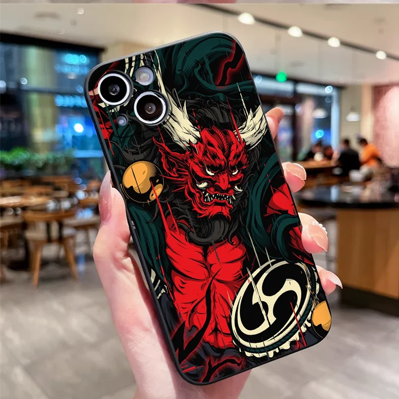 Ghost Face Samurai Shockproof Silicone Phone Case - Japan-Inspired Design