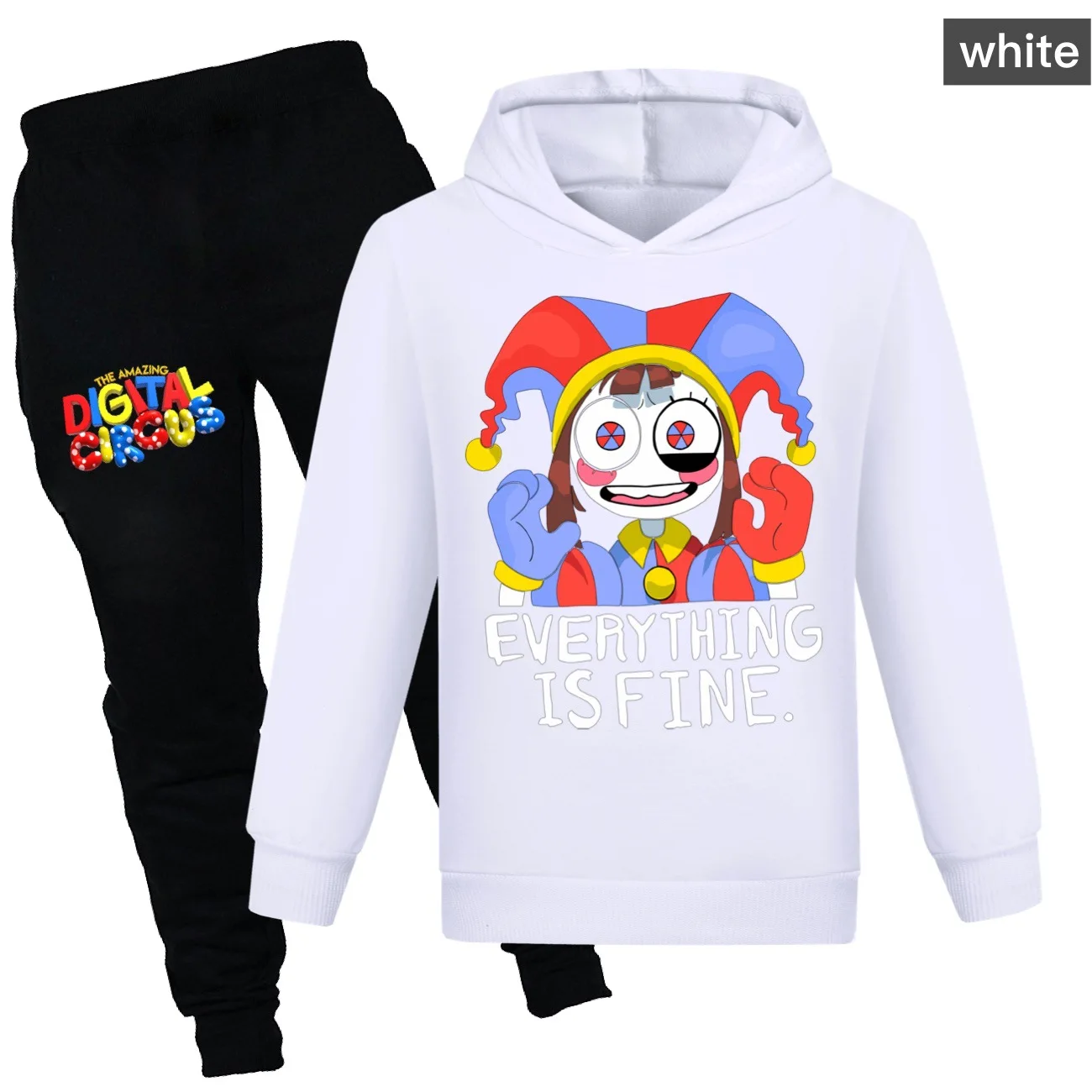 

Kids Spring Autumn Casual Tracksuits Boys Girls The Amazing Digital Circus merch Hoodie+Pants Kits Children Outfits Clothes Sets